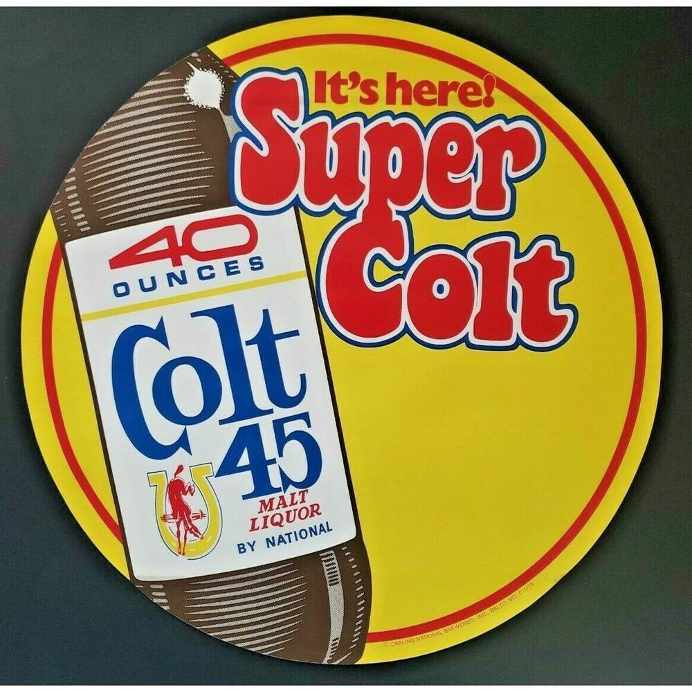 Vintage Colt 45 Super Colt Carling Beer Brewery 18"Paper Tavern Store Display